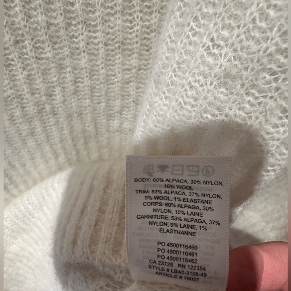 Cream wool and alpaca knit The Group Babaton sweater - Picture 3 of 7